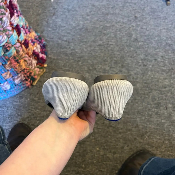 Rothy’s Cream Gray Pointed Flats, size 7.5 - Picture 3 of 8